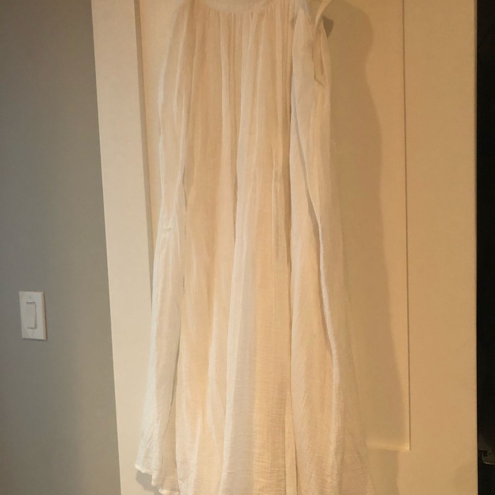 Long white skirt